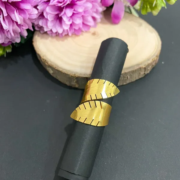 Golden_Handmade_Brass_Twisted_Leaf_Ring_Small_For_Women