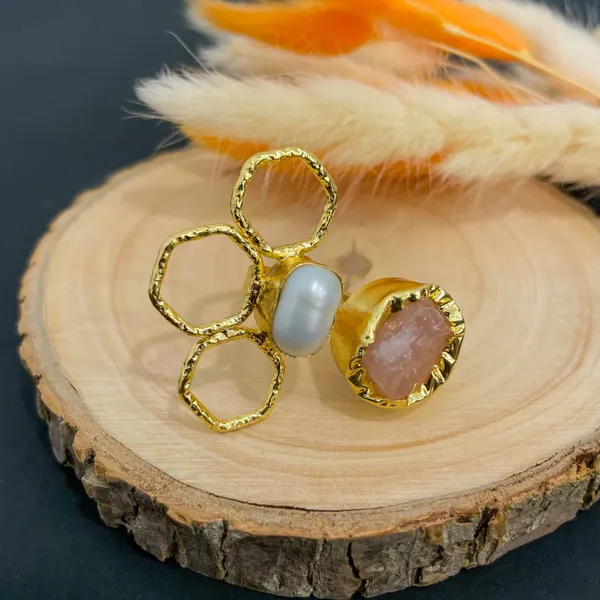 Light_Purple_Golden_Handmade_Brass_Transperant_Flower_Ring_For_Women
