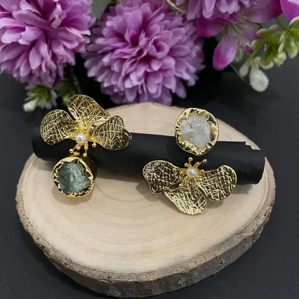 Green_Golden_Handmade_Brass_Solid_Flower_Ring_For_Women