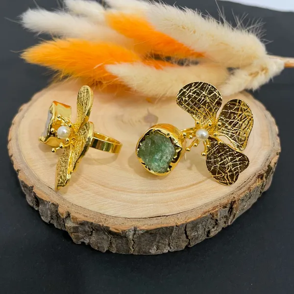 Green_Golden_Handmade_Brass_Solid_Flower_Ring_For_Women