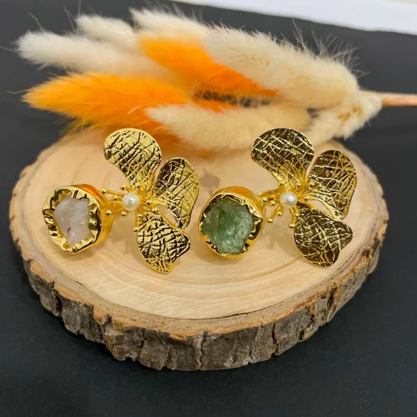 Green_Golden_Handmade_Brass_Solid_Flower_Ring_For_Women