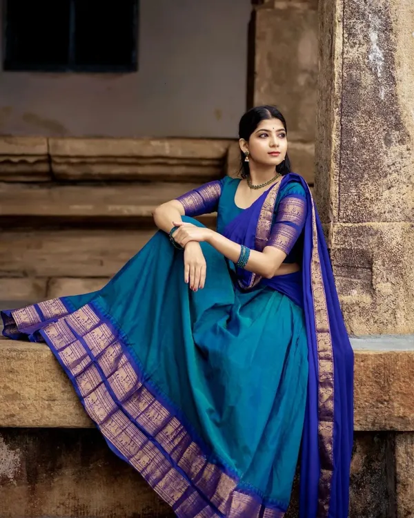 Kanjiveram_Silk_Zari_Lehenga_With_Blouse_Along_With_Banarsi_Silk_Dupatta