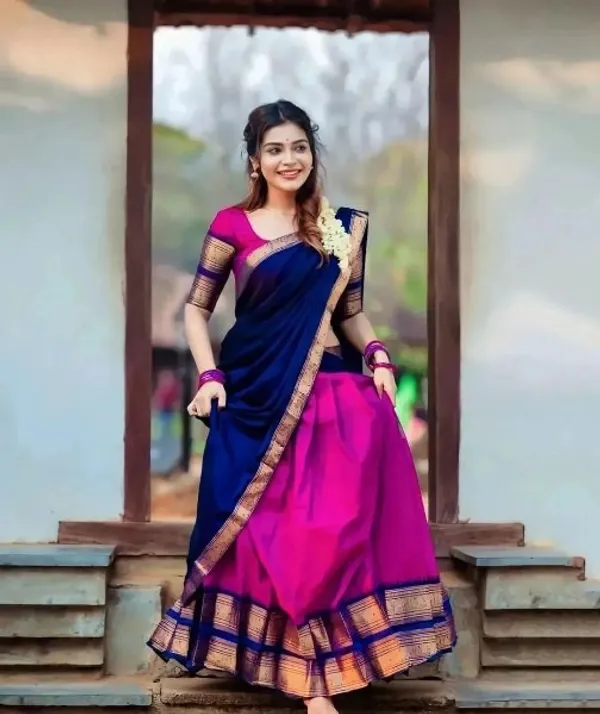 Kanjiveram_Silk_Zari_Lehenga_With_Blouse_Along_With_Banarsi_Silk_Dupatta