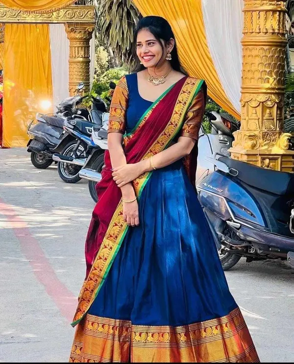 Kanjiveram_Silk_Zari_Lehenga_With_Blouse_Along_With_Banarsi_Silk_Dupatta