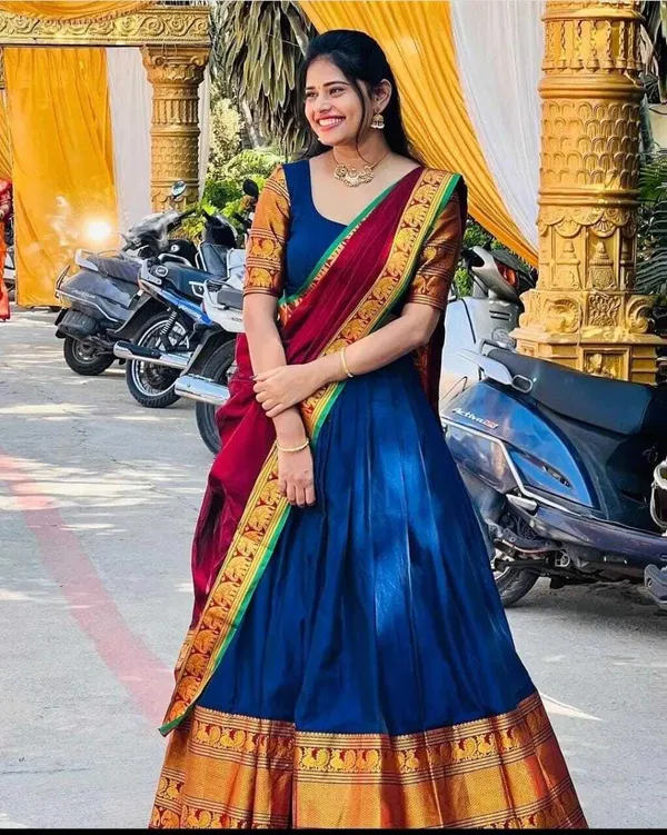 Kanjiveram_Silk_Zari_Lehenga_With_Blouse_Along_With_Banarsi_Silk_Dupatta