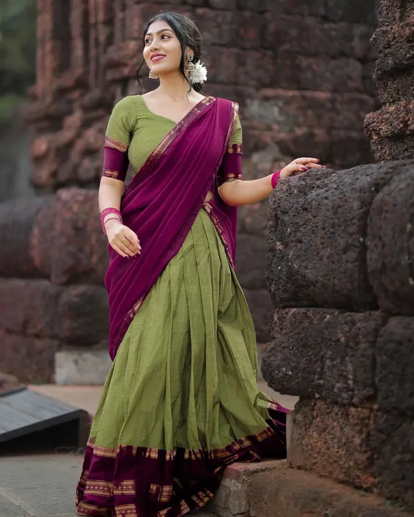Kanjiveram_Silk_Zari_Lehenga_With_Blouse_Along_With_Banarsi_Silk_Dupatta