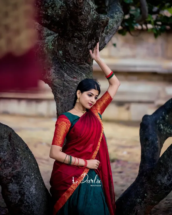 Kanjiveram_Silk_Zari_Lehenga_With_Blouse_Along_With_Banarsi_Silk_Dupatta