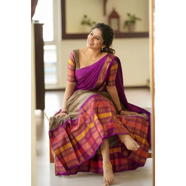 Kanjiveram_Silk_Zari_Lehenga_With_Blouse_Along_With_Banarsi_Silk_Dupatta