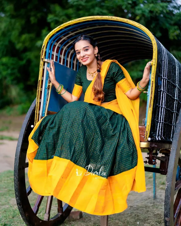 Kanjiveram_Silk_Zari_Lehenga_With_Blouse_Along_With_Banarsi_Silk_Dupatta