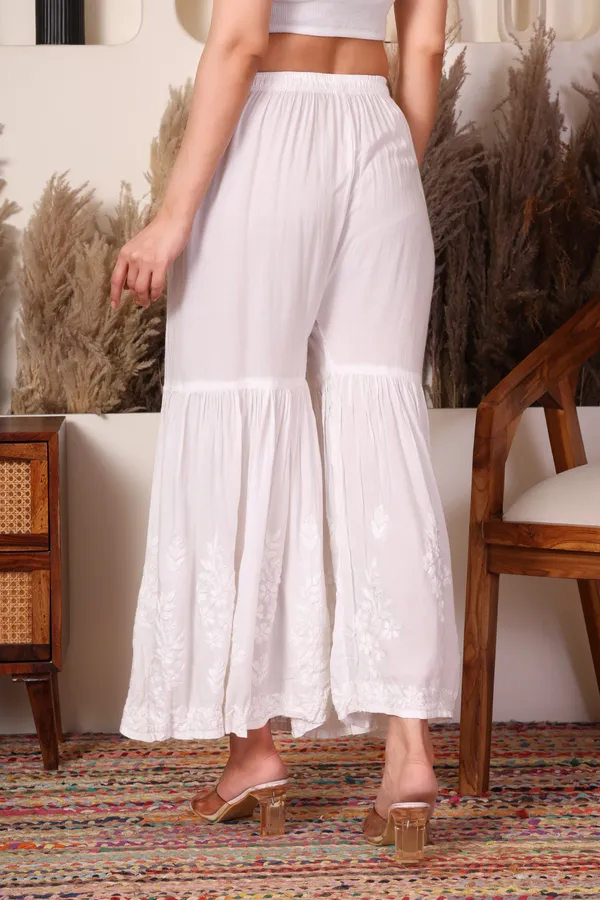 White_Chikankari_Sharara_Ethnic_Wear_For_Women