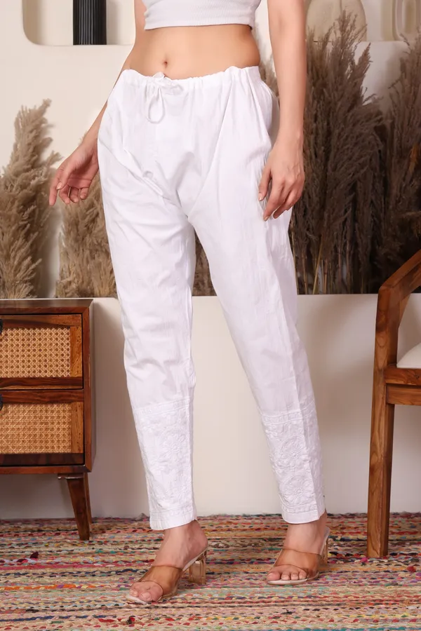 White_Lakhnavi_Bottom_Daily_Wear_For_Women