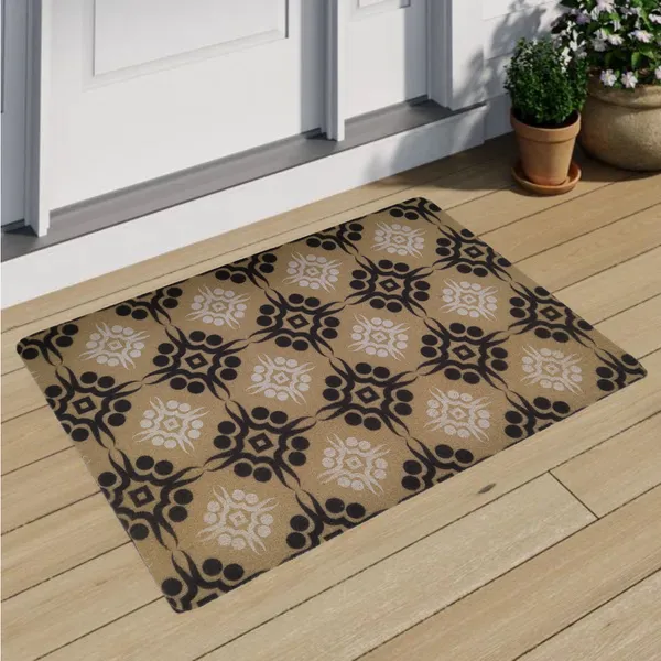 Brown_Flower_40x60cm_Outdoor_Mat