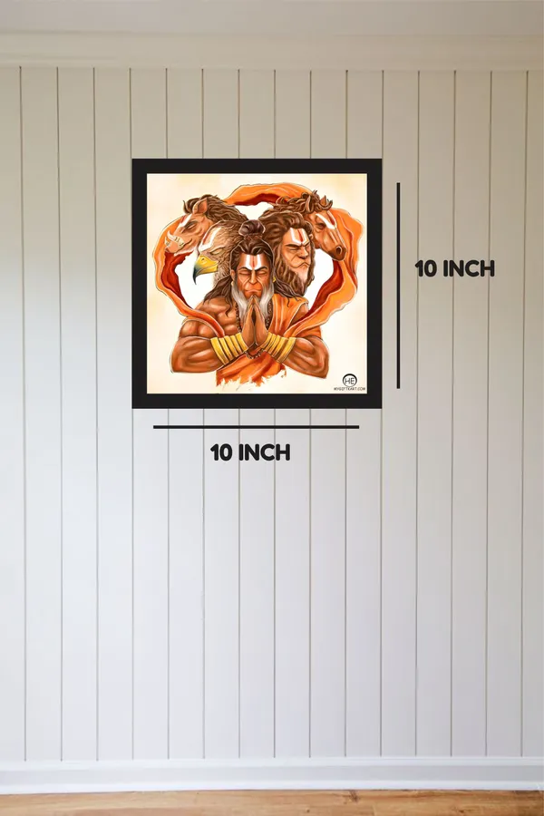 10x10_Inch_Lord_Hanuman_Ji_Photo_Frame_for_Home_Temple_Wall_Decor