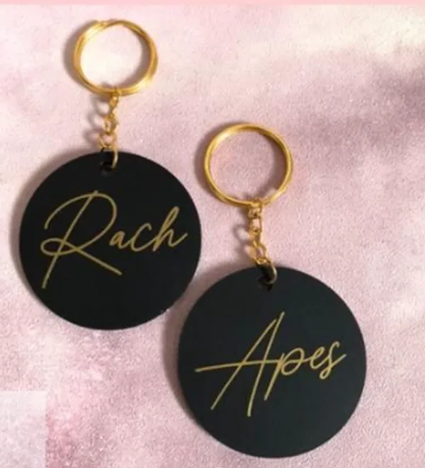 Premium_Round_Black_Acrylic_Keyring