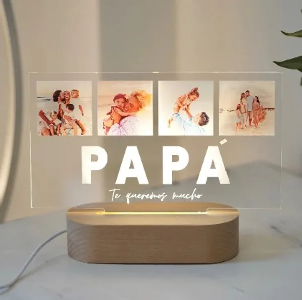 Custom_8x6_Acrylic_UV_Photo_Frame_with_Light_Wooden_Base_–_Elegant_Personalized_Display"