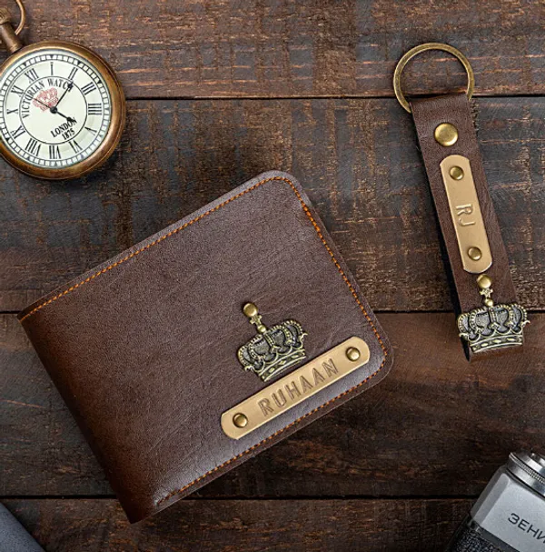 Dark_Brown_Personalised_Wallet_&_Keychain