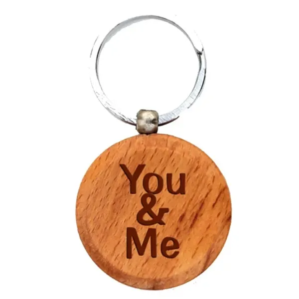 Pack_of_2_-_Cream_&_Brown_Wooden_Circle-Shaped_Keyrings