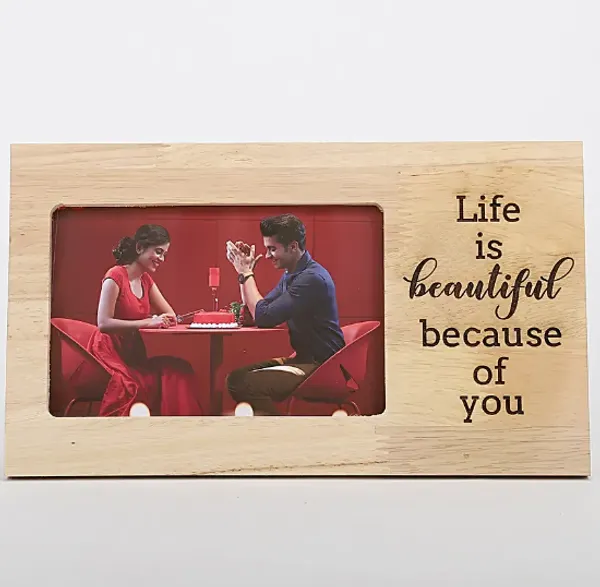 Personalized_"Life_Is_Beautiful"_Wooden_Engraved_Frame