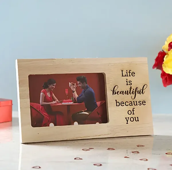 Personalized_"Life_Is_Beautiful"_Wooden_Engraved_Frame