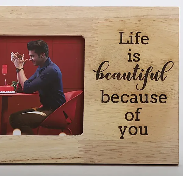 Personalized_"Life_Is_Beautiful"_Wooden_Engraved_Frame