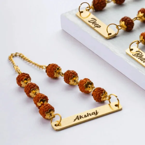 Personalized_Rudraksha_Rakhi_Bracelet_with_Name_pack_of_2