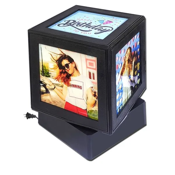 Personalized_Wooden_Black_Art_Deco_LED_Table_Lamp_Rotating_Photo_Cube_4x4_inch