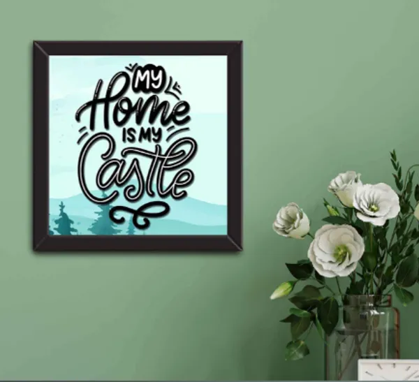 Black_&_Brown_"My_Home_Is_My_Castle"_A4_Photo_Frame