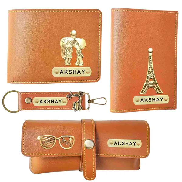 Personalized_4-in-1_Men's_Wallet_Gift_Set_(Pack_of_1_wallet,_1_Passpoert_cover,_1_sunglass_case_and_1_key_Chain)