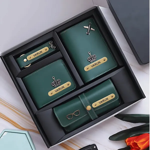 Personalized_4-in-1_Men's_Wallet_Gift_Set_(Pack_of_1_wallet,_1_Passpoert_cover,_1_sunglass_case_and_1_key_Chain)