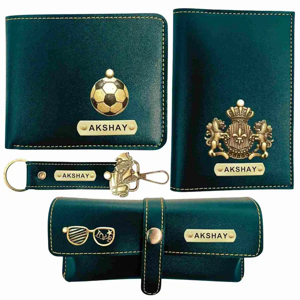 Personalized_4-in-1_Men's_Wallet_Gift_Set_(Pack_of_1_wallet,_1_Passpoert_cover,_1_sunglass_case_and_1_key_Chain)