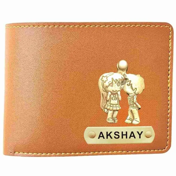 3-in-1_Tan_Leather_Men's_Personalized_Wallet_Gift_Set_(Pack_of_1_wallet,_1_Pen_and_1_Key_chain)