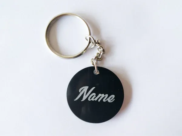Premium_Round_Black_Acrylic_Keyring