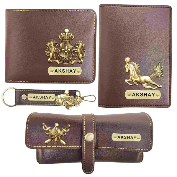 Personalized_4-in-1_Men's_Wallet_Gift_Set_(Pack_of_1_wallet,_1_Passpoert_cover,_1_sunglass_case_and_1_key_Chain)