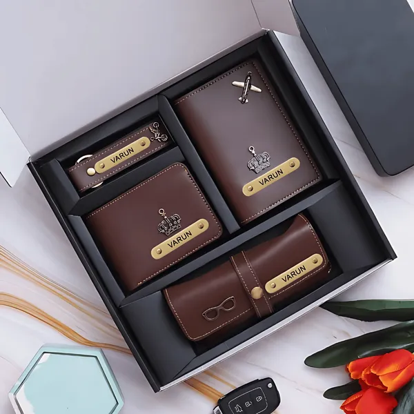 Personalized_4-in-1_Men's_Wallet_Gift_Set_(Pack_of_1_wallet,_1_Passpoert_cover,_1_sunglass_case_and_1_key_Chain)