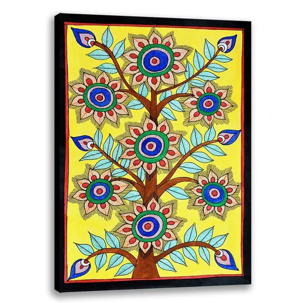 Sun_Flower_Madhubani_Painting