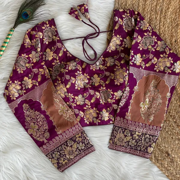 Blouse_-_Pure_Dola_Silk_with_exquisite_multicolor_weaving