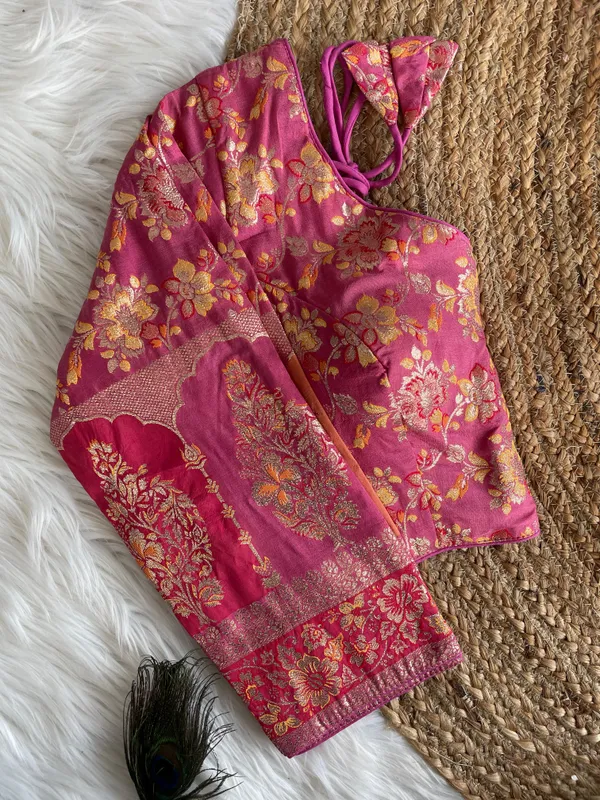 Blouse_-_Pure_Dola_Silk_with_exquisite_multicolor_weaving
