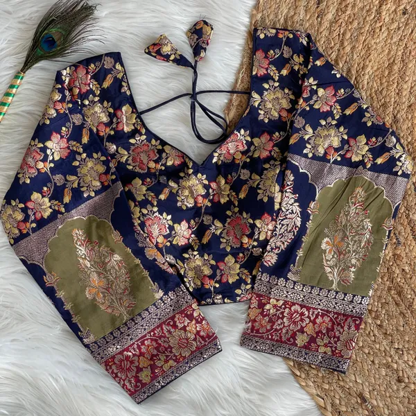 Blouse_-_Pure_Dola_Silk_with_exquisite_multicolor_weaving