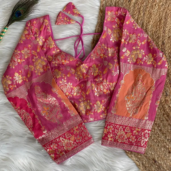 Blouse_-_Pure_Dola_Silk_with_exquisite_multicolor_weaving