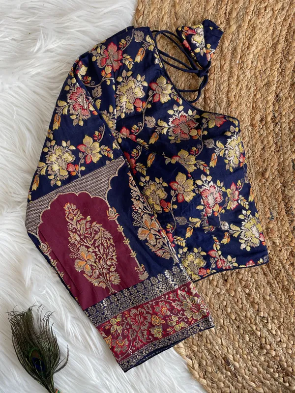 Blouse_-_Pure_Dola_Silk_with_exquisite_multicolor_weaving