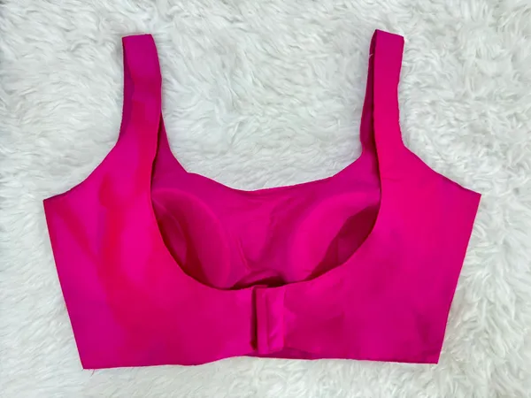 Hot_Pink_Silk_Plain_Sleeveless_Readymade_Blouse