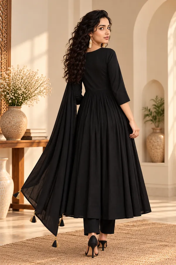 Black_Cotton_3_Piece_Set_For_Women
