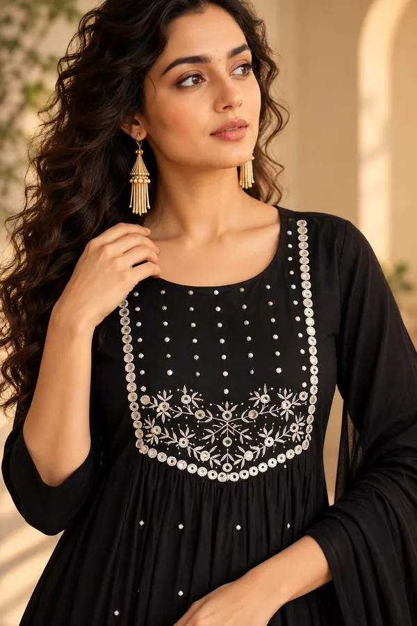 Black_Cotton_3_Piece_Set_For_Women