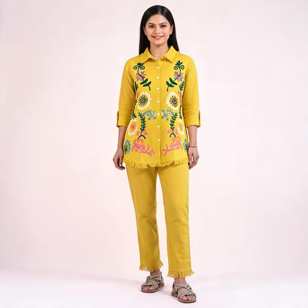 Yellow_Cotton_Co-Ord_Set_For_Women