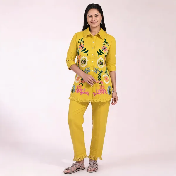 Yellow_Cotton_Co-Ord_Set_For_Women