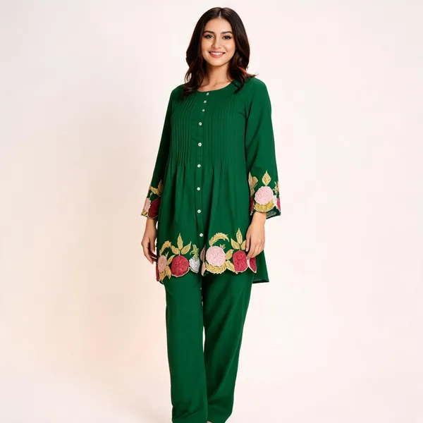 Light_Green_Cotton_Kurta_Pant_Set_For_Women