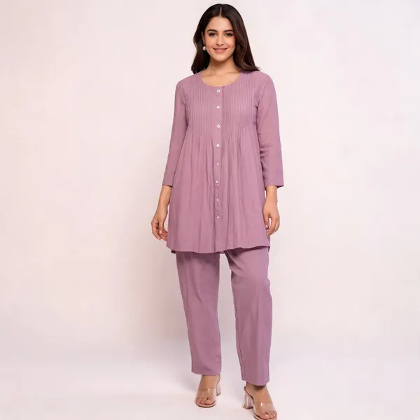 Purple_Cotton_Kurta_Pant_Set_For_Women