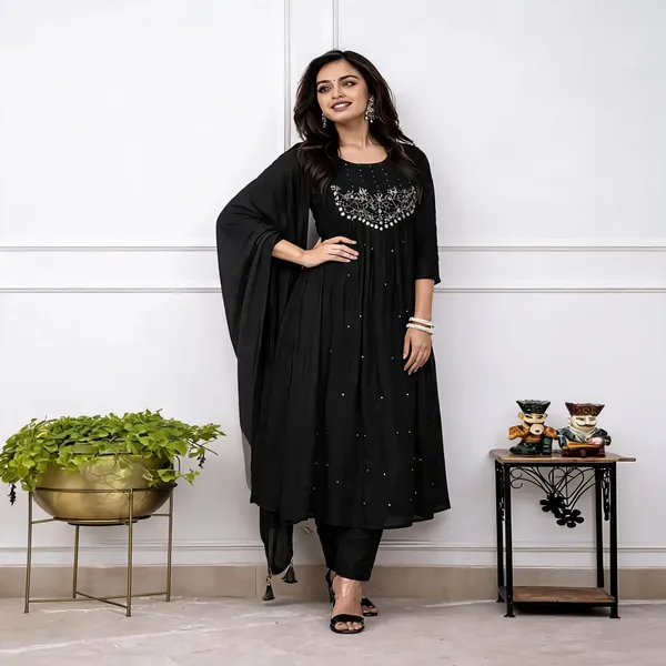 Black_Cotton_3_Piece_Set_For_Women