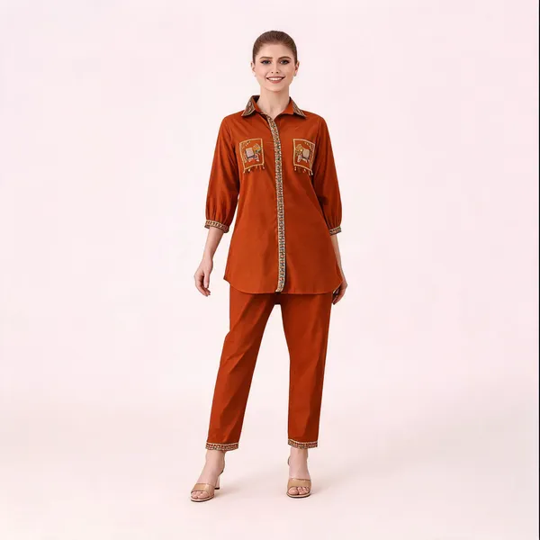 Rust_Cotton_Co-Ord_Set_For_Women