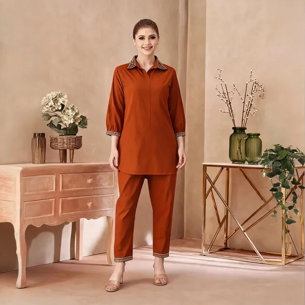 Rust_Cotton_Co-Ord_Set_For_Women